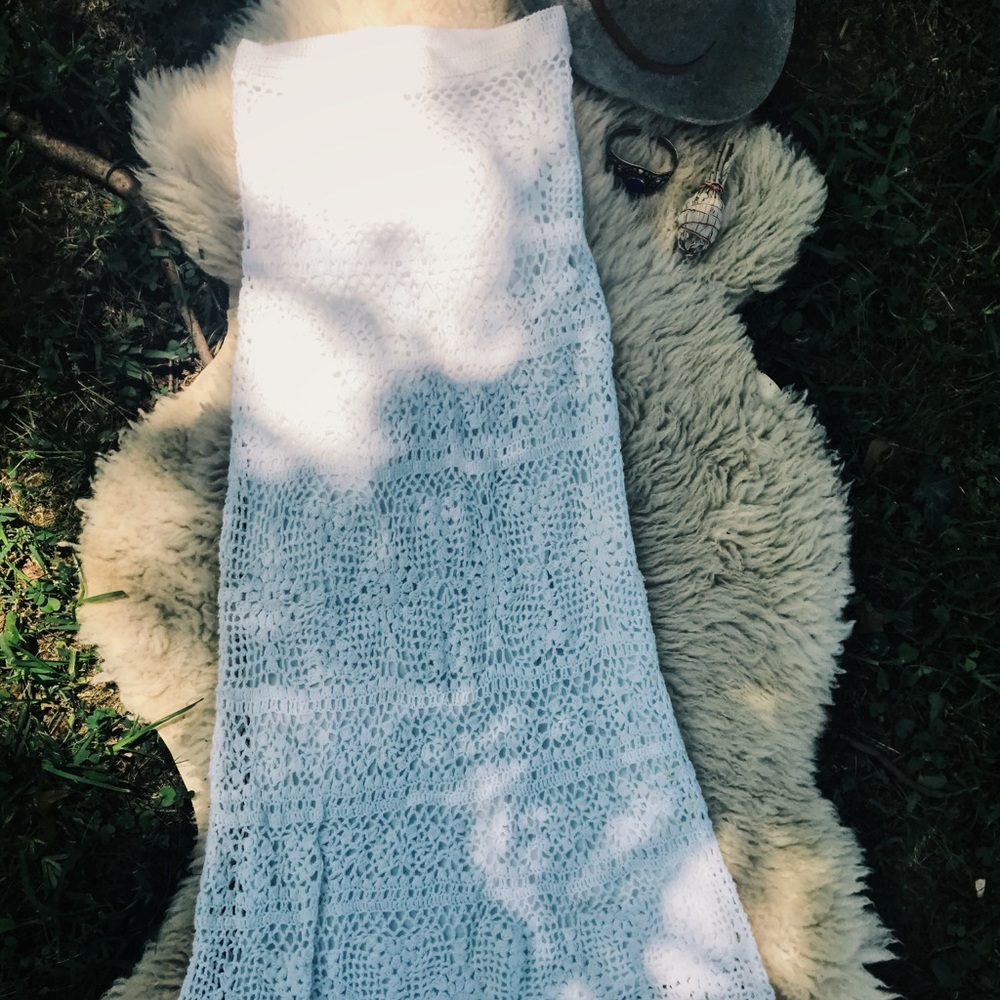 White crochet skirt